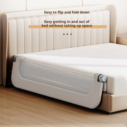 Baby Bed Rail Guard for Toddlers, Grey, Oxford Fabric, Iron Pipe, Rectangular, Swing Down Bedrail, Extra Tall Child Safety Side Railing for Crib, Twin, Full, Queen Bunk Size Bed (36 Inch) - size: 36 Inch
