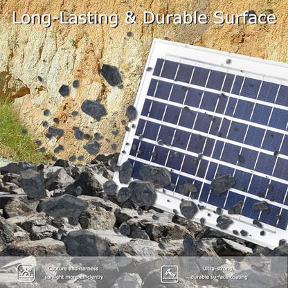 Solar Panel Accessory Empowers Coop with 6W 6V Charging - Easy Install, Sturdy Design & Efficient Energy, Harnessing Sustainable Power for Poultry Protection