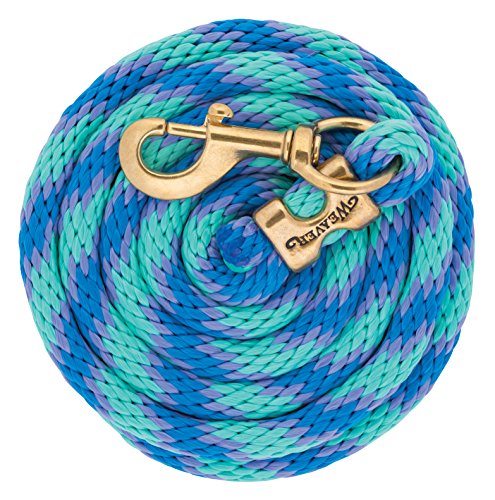 Weaver Leather Poly Lead Rope, Mint/Lavender/French Blue, 5/8" x 10'