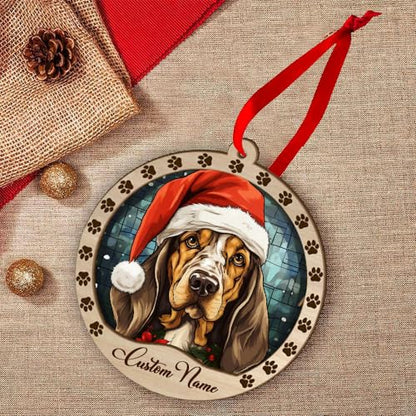 Personalized American Leopard Hound Ornament, American Leopard Hound Christmas Ornament, Custom Name American Leopard Hound Dog Suncatcher for Christmas Tree - color: American Leopard Hound