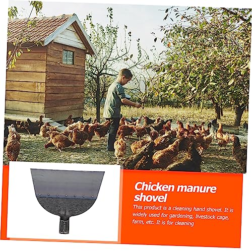LIOOBO Practical Farm Cleaning Shovel Long Handle Scoop Shovel for Pig Chicken Manure Ground Cement Spade - size: 25X27X3.5cm