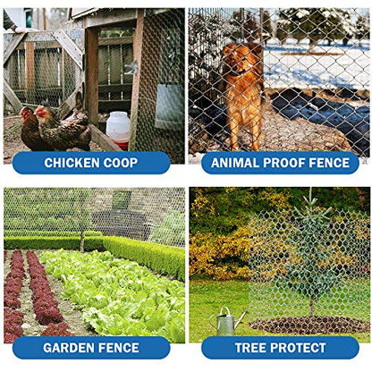 Fencer Wire 20 Gauge Galvanized Poultry Hex Netting with 2 inch Mesh - size: 2 ft. x 150 ft.