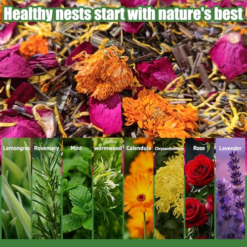 Premium Chicken Nesting Herbs (42oz Bulk Bag) – Calms Hens, Boosts Egg Laying, Natural Floral Scent, Freshens Coop, Nesting Herbs for Chicken Coop Pads & Bedding, Backyard Chicken Essential