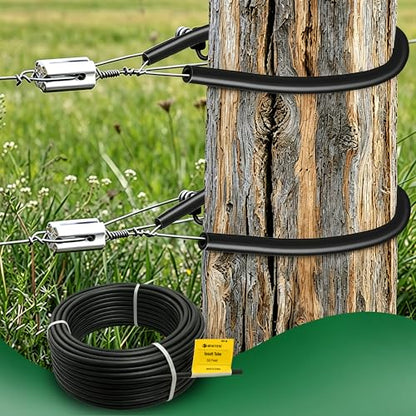 Black Electric Fence Insulator Tube 50ft for 12-1/2 Gauge Wire | Durable polyethylene insulator tube, designed for corner & end posts of electric fencing systems