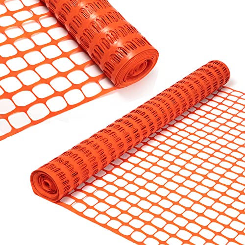 DOEWORKS Safety Fence, 4 x 100 FT Orange Plastic Mesh Fence Roll Barrier Netting for Construction and Event Fencing - color: Orange