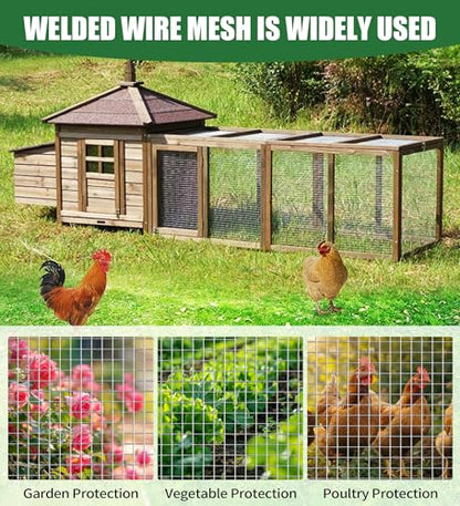 Hardware Cloth 1/4 Hot Dip Galvanized Wire Mesh Roll 23 GA Building&House Repaird Wire Fence Mesh - for DIY, Coops, Rabbit,Snake Fences, DIY Crafting,Plants Protective& Screen Mesh Silver - color: Silver(16IN*10FT-1/4)