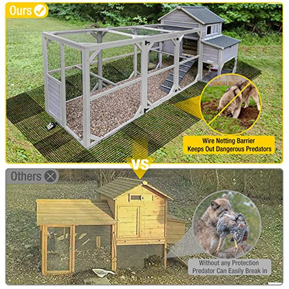 Aivituvin Chicken Wire Mesh Poultry Fence Chicken Coop Bottom Barrier to Keep Your Flock Safe from Predators - color: Chicken Coop Bottom Barrier