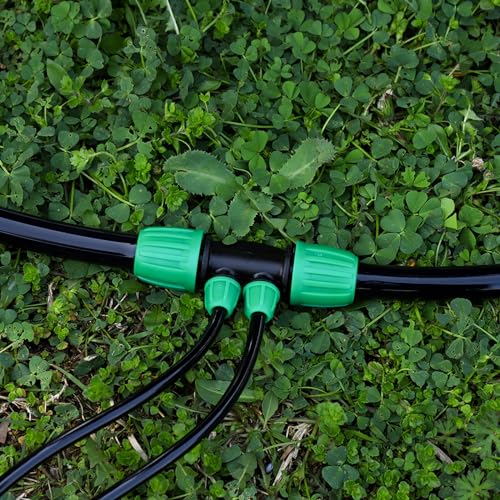 10 Pcs 1/2 to 1/4 inch Garden Hose Tubing Irrigation Fittings,4-Way Anti-Leak 1/2'' to 1/4'' Locked Barbed Drip Irrigation Tee Connectors (1/2"IDx0.6-0.63"OD) 1/2'' to 1/4'' Irrigation Tubing Fitting - size: 10 PCS 1/2" to 1/4" 4-Way Connectors
