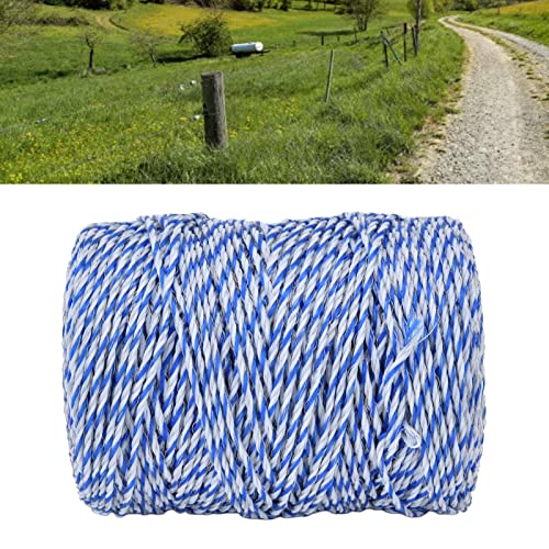 200 Meters Electric Fence Polywire, 0.12in Diameter Portable Electric Fence Rope Line for Farm Livestock Breeding