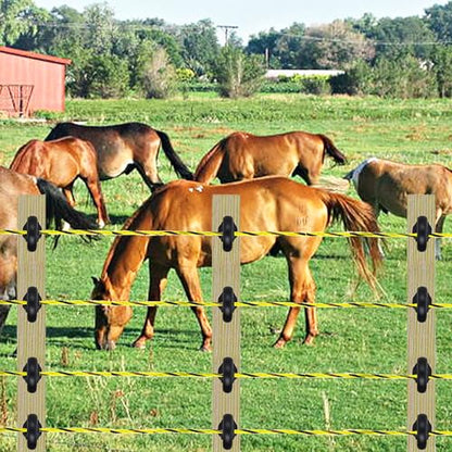1650 Feet Electric Fence Polywire, 500 Meters 1/8" Diameter Portable Electric Fencing Poly Wire Rope Line 6 Steel Strands for Reliable Conductivity & Rust Resistance - size: 1650 Ft