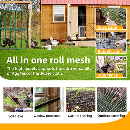 36in x 10ft Hardware Cloth 1/8 inch 27Ga Hot Dipped Galvanized After Welding, Chicken Coop Wire Fence, Welded Metal Fencing Roll Mesh for Bee Screen Garden Plant Poultry Animal Netting Cage - size: 36in x 10ft