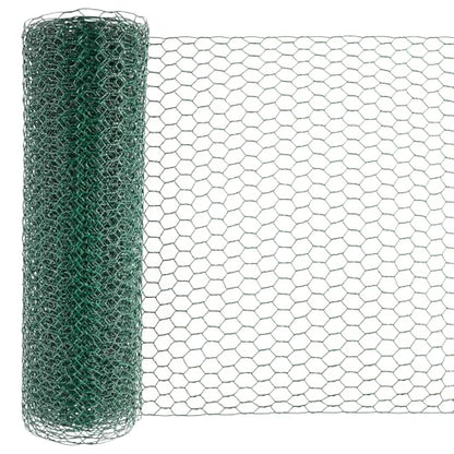 Ondware Chicken Wire, 15.7 x 240 Inches, Green Durable PVC-Coated Iron Mesh for DIY Garden Fencing, Pet Enclosures, Craft Projects - color: Green(iron)