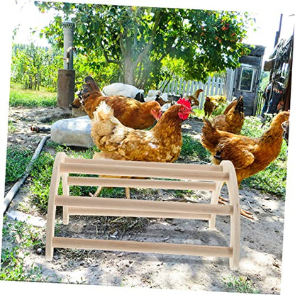 UKCOCO Natural Wooden Chicken Perch for Chick Brooder Rod Training Rack and Roosting Bar for Chicken Coop Chick for Young Birds and Poultry