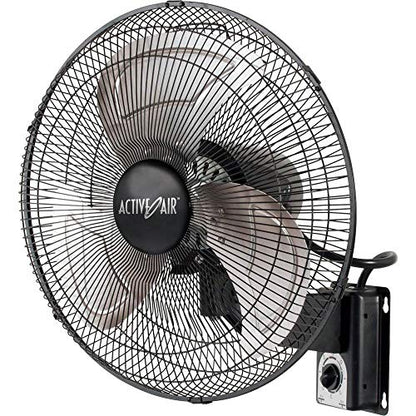 Active Air Heavy Duty Wall Mount Fan, 16", Black