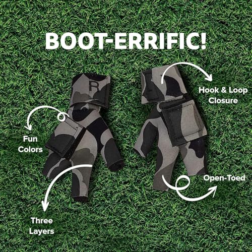 Chicken Shoes for Injured Feet – Protective Neoprene Footwear for Chicken, Open-Toe Design for Bumblefoot Relief, Made in USA (Chicken Shoes, Gray Camouflage, Medium Chickens) - color: Gray Camouflage