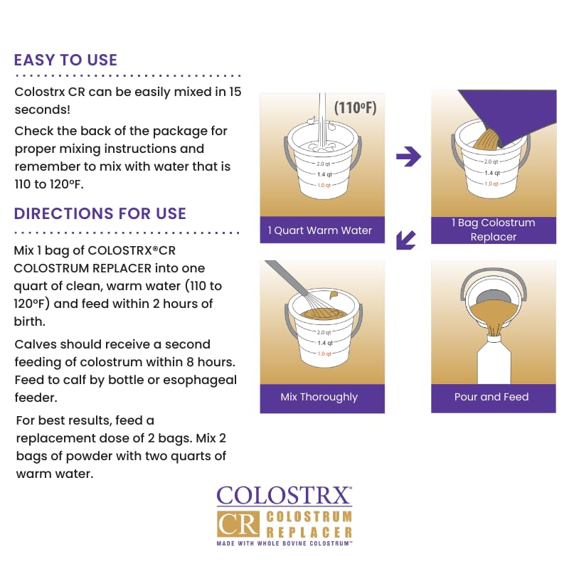 IVS 2Qt Nursing Bottle Kit Colostrx CR Replacer Colostrum | Newborn Calves - size: 1 Count (Pack of 1)