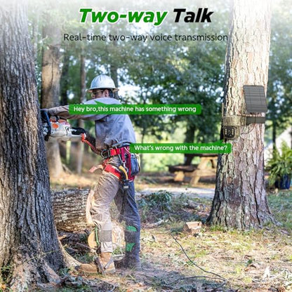 VOOPEAK Trail Camera, 4G LTE Cellular Game Cameras with 360° Live Streaming, 2.5K Wildlife Hunting Camera Solar Powered, Security Camera Built-in SIM Card, Night Vision, Motion Activated, Waterproof