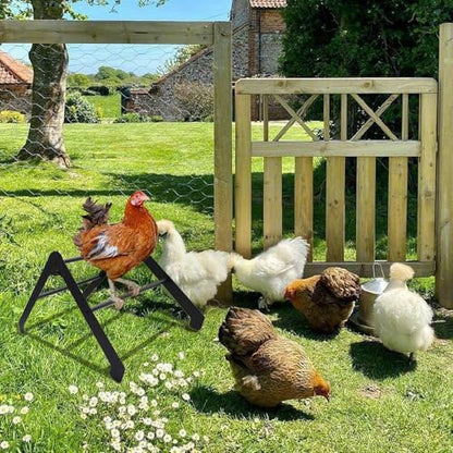 Chicken Roosting Bars, Metal Chicken Perch with Metal Stand, Roosting Bars for Chickens in Coop, Chicken Coop Accessories, Chicken Enrichment Toys
