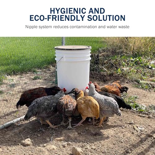 Noble Nest 5 gal. Nipple Waterer (5 Nipple, Side Waterer, No Stand) - color: No Stand, size: 5 Nipple, Side Waterer