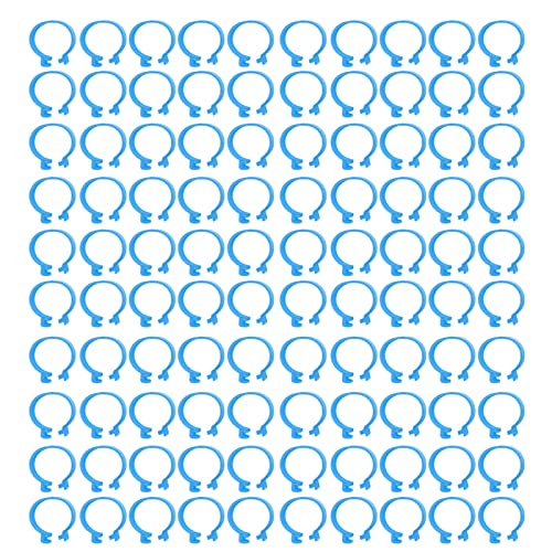 100Pcs Poultry Foot Ring Chicken Bird Duck Identification Leg Bands Open Type Buckle Chicken Ankle Rings (25mm) - size: 25mm, style: 25mm