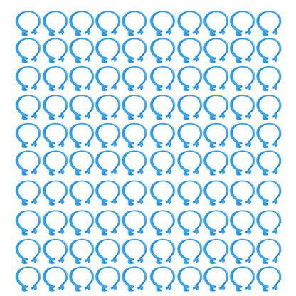 100Pcs Poultry Foot Ring Chicken Bird Duck Identification Leg Bands Open Type Buckle Chicken Ankle Rings (25mm) - size: 25mm, style: 25mm