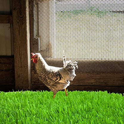 Irieiply 8 Pack 12"x12"x1.2" Chicken Nesting Pads for Laying Eggs, Washable Artificial Grass Carpet Synthetic Turf Mat Nest Box Bedding for Chicken Coop