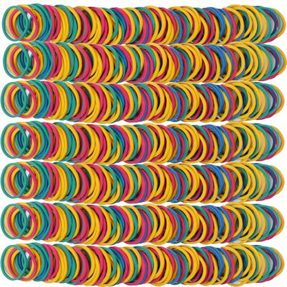 Foshine Rubber Bands Small Mini Elastic Band Yellow Blue Green Red 1300pcs Rubber Band 1.2inch Office Supplies Home Inside Diameter 0.63in (Multicolour)