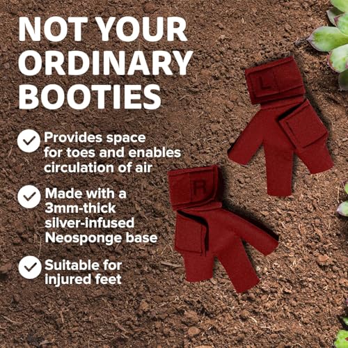 Chicken Shoes for Injured Feet – Protective Neoprene Footwear for Chicken, Open-Toe Design for Bumblefoot Relief, Made in USA (Chicken Shoes, Red, Medium Chickens) - color: Red