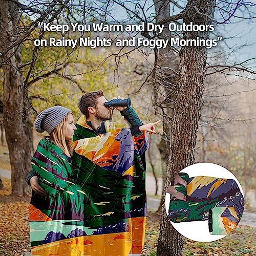 Outdoor Puffy Camping Blanket, Lightweight Down Alternative Puffy Printed Camping Large Ultra Warm Hammock Top Quilt Waterproof Blanket for Traveling Picnic Beach Party Cold Weather (Peak) - color: Peak