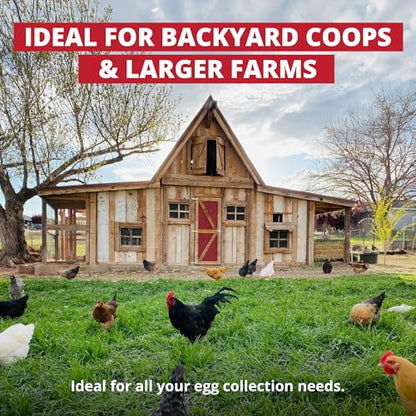 Extra Large Yellow Basket for Egg Collecting, Holds 15 Dozen Eggs, Metal Wire Holder for Farm Fresh Egg Collecting, Durable Poultry Supplies.