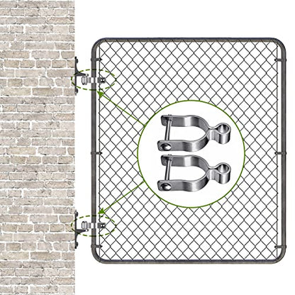 Insaga 304 Stainless Steel Gate Hinges 2Pcs for 1-3/8" Chain Link Fence Post, Heavy Duty Female Hinges with 5/8" Pin, Nut/Bolt Included - Fit Barn, Farm, Cattle Gates - color: Female-1-3/8''-2pcs