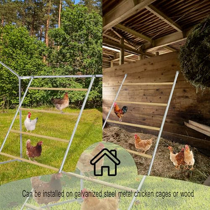 Chicken Roosting Bar, Large Chicken Perch for Coop,Easy to Installation&Clean,Roosting Perch,Roosting Bars for Chickens in Coop,Poultry Toys for Backyard,Poultry coop Accessories(56' L X 39' W)