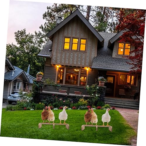 FRCOLOR 2pcs Wooden Chicken Perch Stand for Roosting Pet Supplies for Hens and Birds Promotes Comfort Leg Exercise and Relaxation Coop