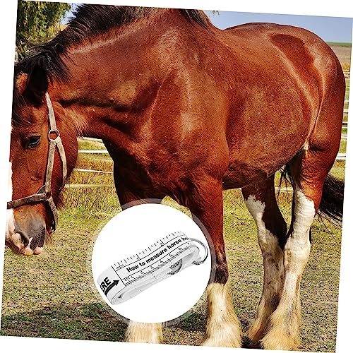 Totority 2.5m Professional Horse Measure Tape Flexible Measuring Tape for Livestock Height and Weight Accurate Dual-Sided Scale Convenient Storage for Farm Use