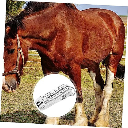 Totority 2.5m Professional Horse Measure Tape Flexible Measuring Tape for Livestock Height and Weight Accurate Dual-Sided Scale Convenient Storage for Farm Use