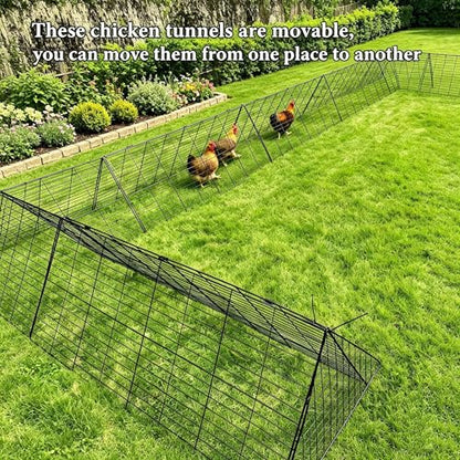 Heavy Duty Chicken Run Tunnel for Yard & Outside, Foldable & Expandable Chicken Tunnel, Portable Predator-Proof Poultry Playpen for Chickens, Rabbits & Ducks - size: Coop 2