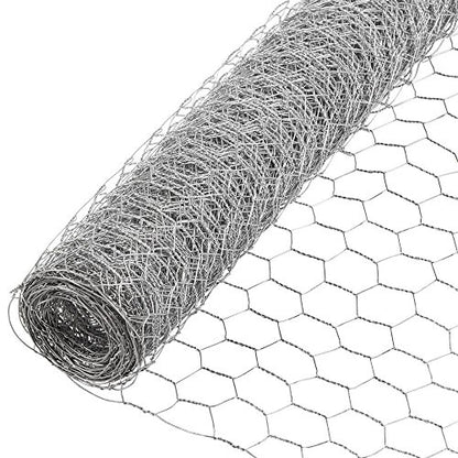 Fencer Wire Poultry Netting Fence, 20 Gauge Galvanized Hexagonal Chicken Wire Fence, 1-Inch Mesh Opening Size (3 ft. x 10 ft.) - size: 3 ft. x 10 ft.