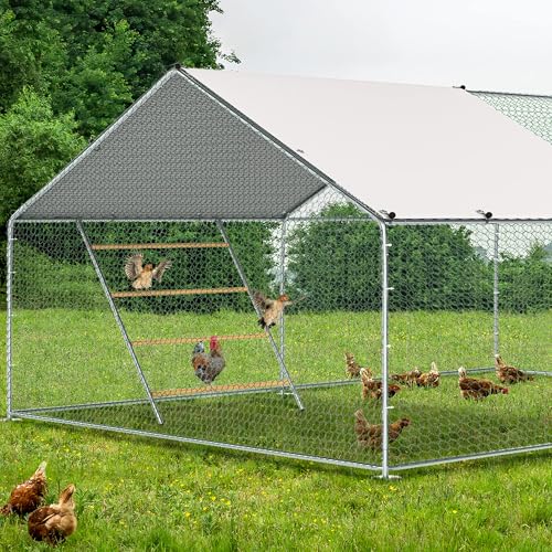 YUMEKA 55" Large Chicken Roosting Bars for Coop, Sturdy Metal Chicken Perch Ladder, Wood Roosting Stand for Hens & Roosters, Chicken Run Accessories & Toys for Backyard Poultry
