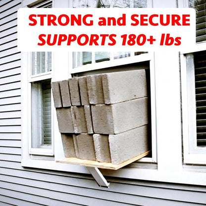 Window AC Support - Holds up to 160 lbs - Heavy Duty Single Arm Air Conditioner Bracket - Easy Install for Apartment Windows - Alpine Hardware - size: HEAVY DUTY-ONE ARM