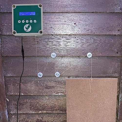 IP44 Chicken Coop Door Opener, Automatic Chicken Coop Door Controller, Timer Light Sensing Remote Control Chicken Coop Door Actuator Motor for Farm