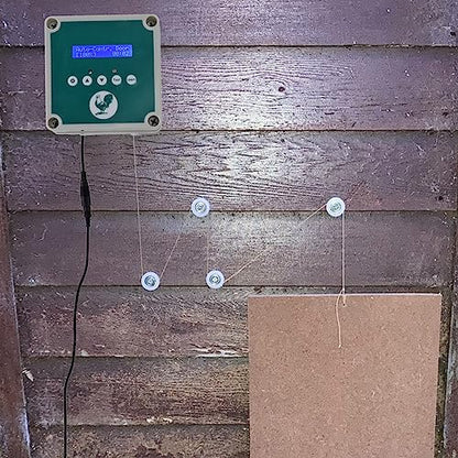 IP44 Chicken Coop Door Opener, Automatic Chicken Coop Door Controller, Timer Light Sensing Remote Control Chicken Coop Door Actuator Motor for Farm