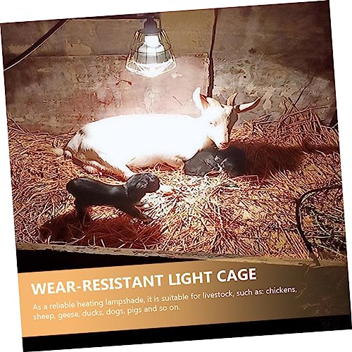 GALPADA 3Pcs Waterproof Heat-Resistant Bulb Cages for Livestock Sturdy Lamp Covers Scald Mesh for Small Animals and Reptiles Heating Light Supply