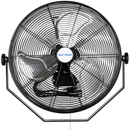 BILT HARD 4600 CFM 20 in. Industrial Wall Mount Fan, 3-Speeds High Velocity Wall Fan with Sealed Motor, Heavy Duty Metal Barn Fans for Garage, Commercial, Greenhouse, Warehouse & Shop Use - size: 20 inch