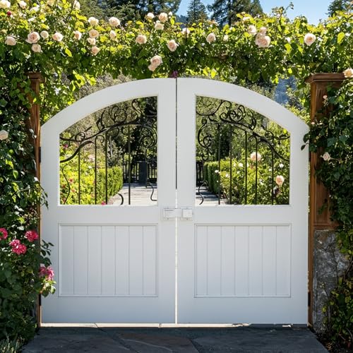 7.5" Flip Gate Latch Lock with Padlock Hole,Matte White 4 mm Aluminum Anti-Rust Alloy Door Latch for Outdoor Wooden Fence, Sliding Open Door,Wooden Fence, Barn Door with Screws (White, 7.5“)