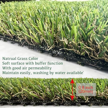 KuGuo Soft Plastic Fake Lawn Chicken Nesting Boxes Pads Chicken Bedding 12 x 12 inches (Short-Middle Grass-6PCS)