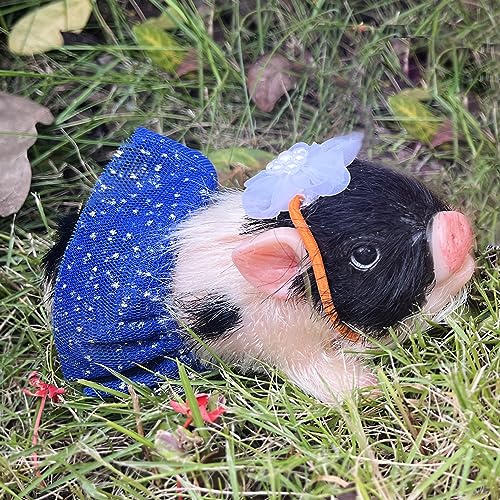 OtardDolls Reborn Piggy Dolls, 5 Inch Full Silicone Soft Lifelike Mini Pig Dolls Mini Realistic Newborn Cute Realistic Animals Pig Toy for Happy Birthday, Christmas