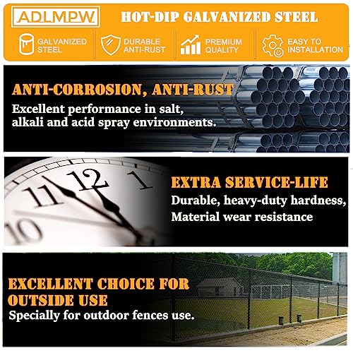 1-3/8" x 2-3/8" Chain Link Fence Butterfly Gate Latch, Galvanized Steel Gate Latch, with 1-3/8 Gate Frame & 2-3/8" Gate Post, U-Bolt & Nuts Included