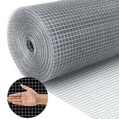Land Guard 19 Gauge Hardware Cloth, 1/2 inch Chicken Wire Fence, Galvanized Welded Cage Wire Mesh Roll Supports Poultry Netting Cage Fence……… - size: 1/2inch 16inch×25ft
