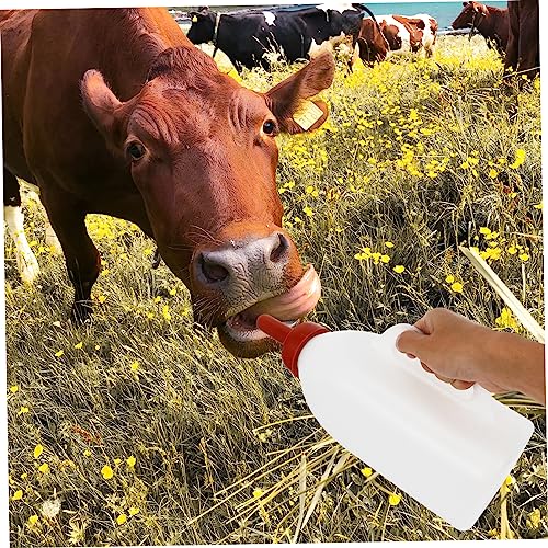 TOYANDONA 2L Calf Nursing Bottle Rubber Nipple Heavy-Duty Plastic Animal Feeding Bottle for Young Livestock for Lambs and Poultry