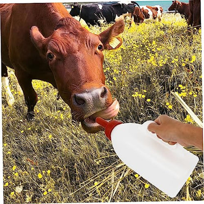 TOYANDONA 2L Calf Nursing Bottle Rubber Nipple Heavy-Duty Plastic Animal Feeding Bottle for Young Livestock for Lambs and Poultry